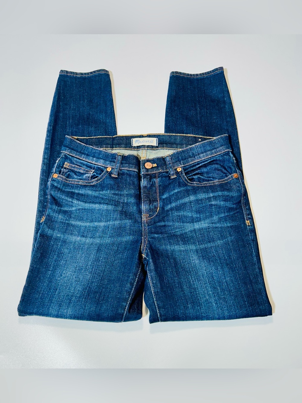 Madewell jeans Skinny Skinny jeans dark wash mid rise stretchy women size 27